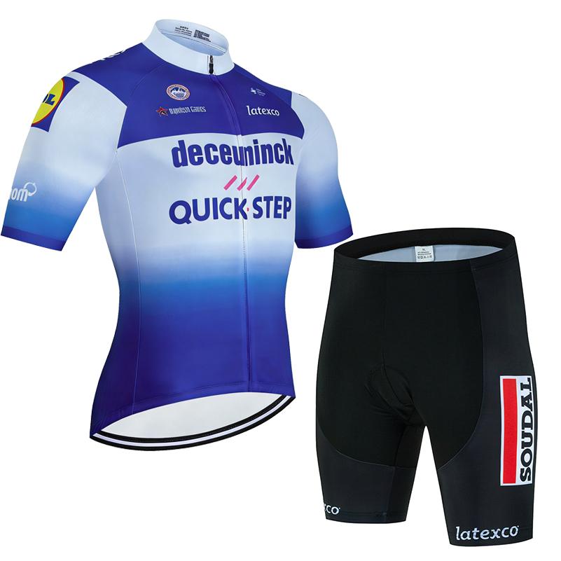 

Soudal Quick Step Short Sleeve Bicycle Clothing Men MTB Maillot Ciclismo Bike Racing Bib Shorts Set 2026 Summer Breathable Cycling Suit Set Asian size-4XL