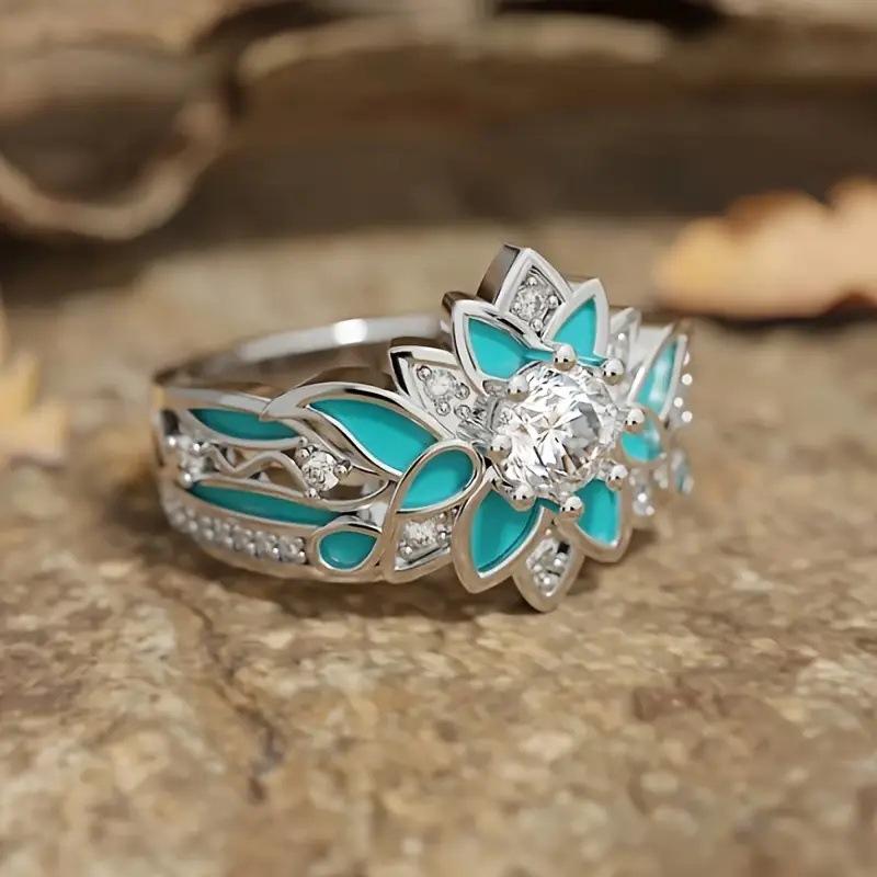 Gorgeous Luxury Rings for Women Wedding Engagement Accessories Unique Female Ring Fashion Jewelry Gifts