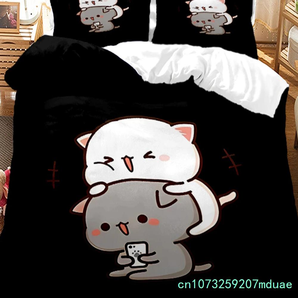 New Cute Bubu Dudu Cartoon Bear Panda Duvet Cover Kawaii Bedding Sets Soft Quilt Cover Single/Double/Queen/King Boys