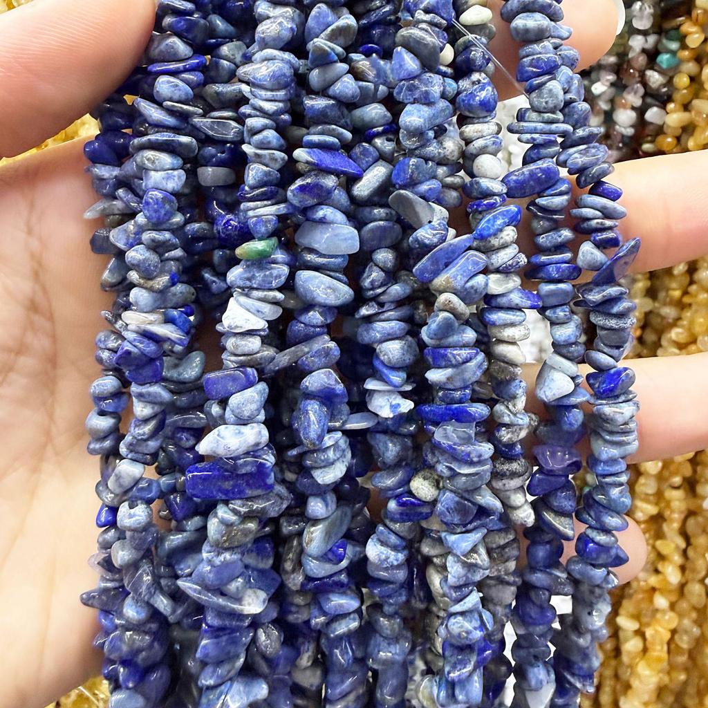 3-5mm Natural Crystal Agate Crushed Stone Beads, Irregular DIY Jewelry Accessories, Loose with Hole