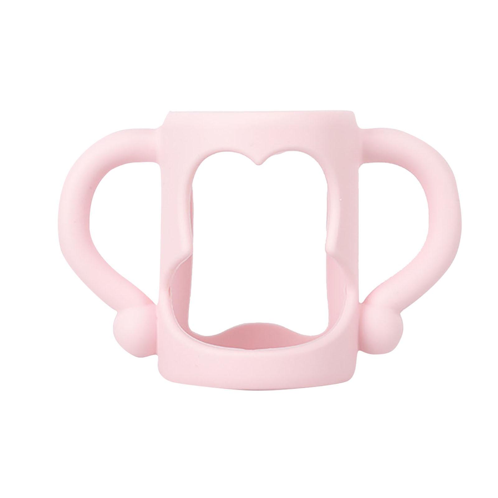 

Силиконовые перчатки для бутылочек. Ручки для бутылочек для узких детских бутылочек с удобными ручками, чтобы держать бутылочки самостоятельно. One Size розовый