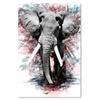 Canvas Print, Elephant On an Abstract Background