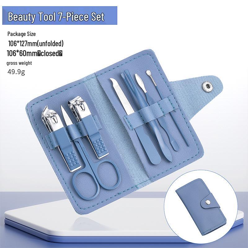16-Piece Stainless Steel Nail Clipper and Pedicure Set with Slant-Edge Scissors
