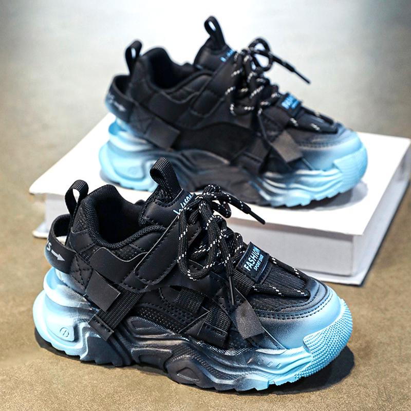 Girls' 2024 Winter Black Velvet Sports Shoes - Soft Sole Cotton Dad Style