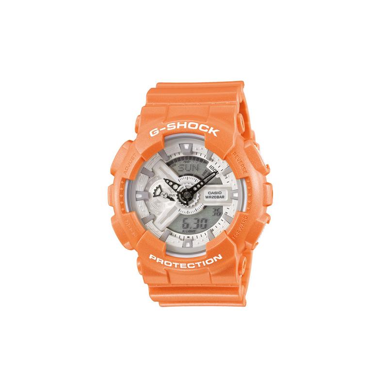 

Casio CASIOG-SHOCK Summer Refreshing Smoothie Series Waterproof Movement Quartz Movement Resin Strap Japanese and Korean Watch Men s Watch GA-110SG-4A белый