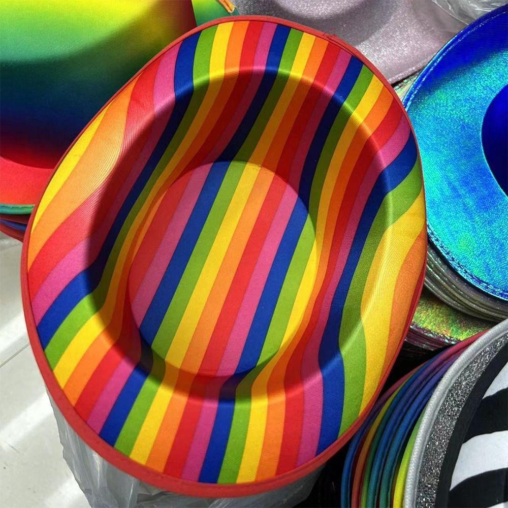 Striped Rainbow Top Hat Rainbow Striped Magic Hat New Stage Hat Photo Prop