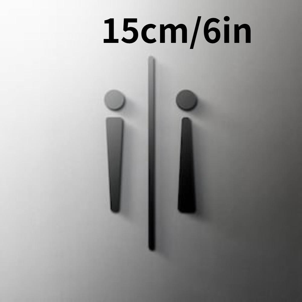 Men's Women's Restroom Sign 3D Acrylic Wall Sticker Salon Cafe Decor
