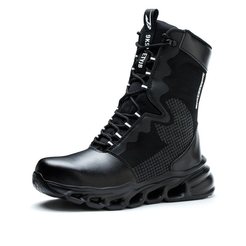 

Модные мужские ботинки, защитная обувь, армейские ботинки со стальным носком, рабочие, противоударные, мужские рабочие ботинки со стальным носком 39 чёрный