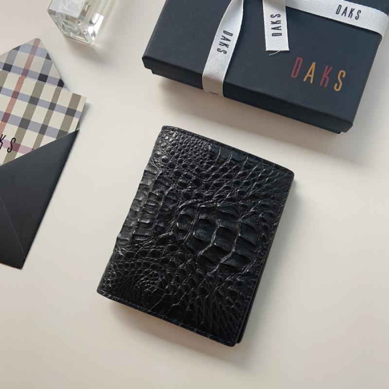 Daks Brown Crocodile Leather Wallet Dbwa6e717w3
