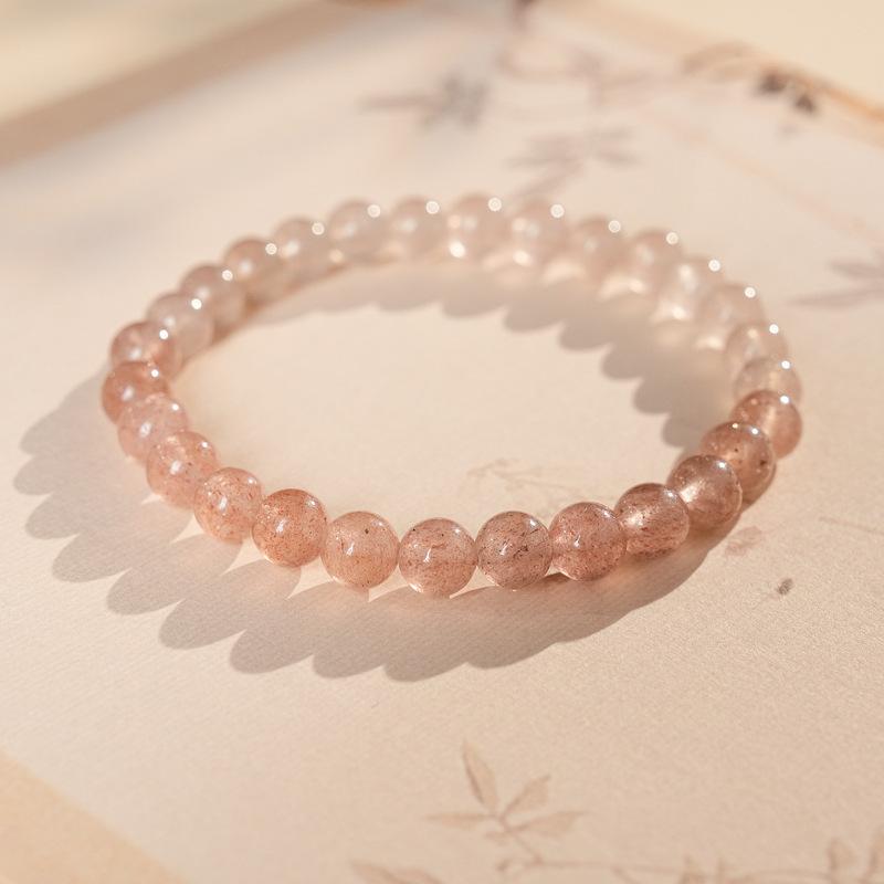 Natural stone crystal geometric beaded bracelet retro high-end bracelet women's niche light luxury versatile jewelry