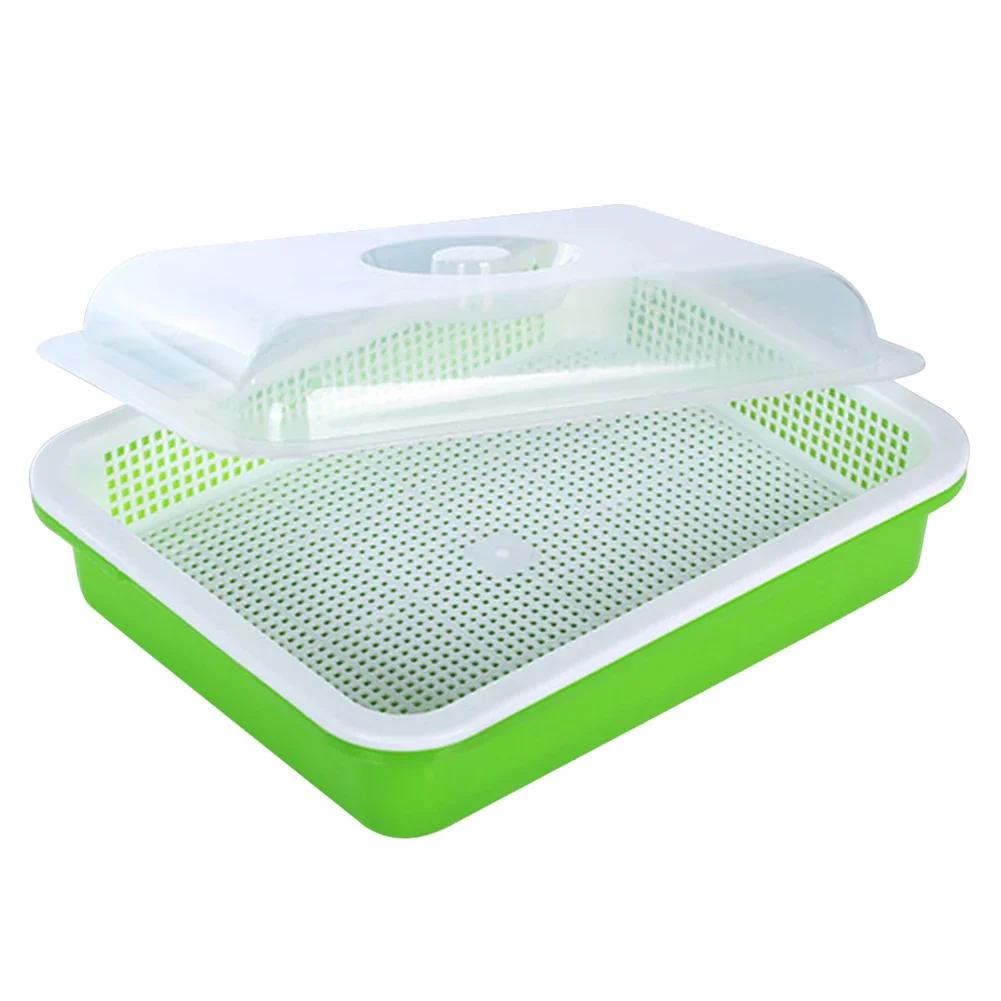 Garden Home Use Seed Sprouter Tray BPA Free PP Soilless Bean Sprout Grower Seedlings Germination Tray Sprouting Kit with Lid