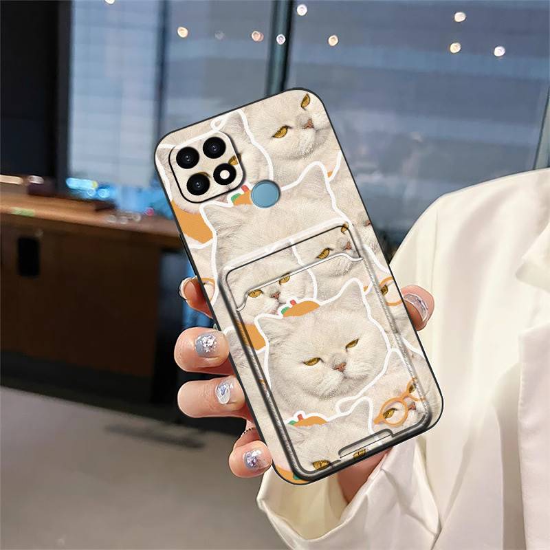 Cover Full wrap Phone Case For OPPO A15 4G/A15S/A35 2021 Durable Anti-knock Card sleeve Graffiti Soft case Cute TPU