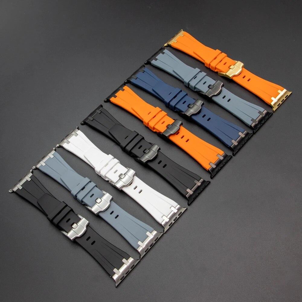 Silicone For Apple Watch Ultra 49mm Sports Rubber Strap For iWatch 8 7 6 5 4 SE 42mm 44mm 45mm 41mm 40mm 38mm Bracelet