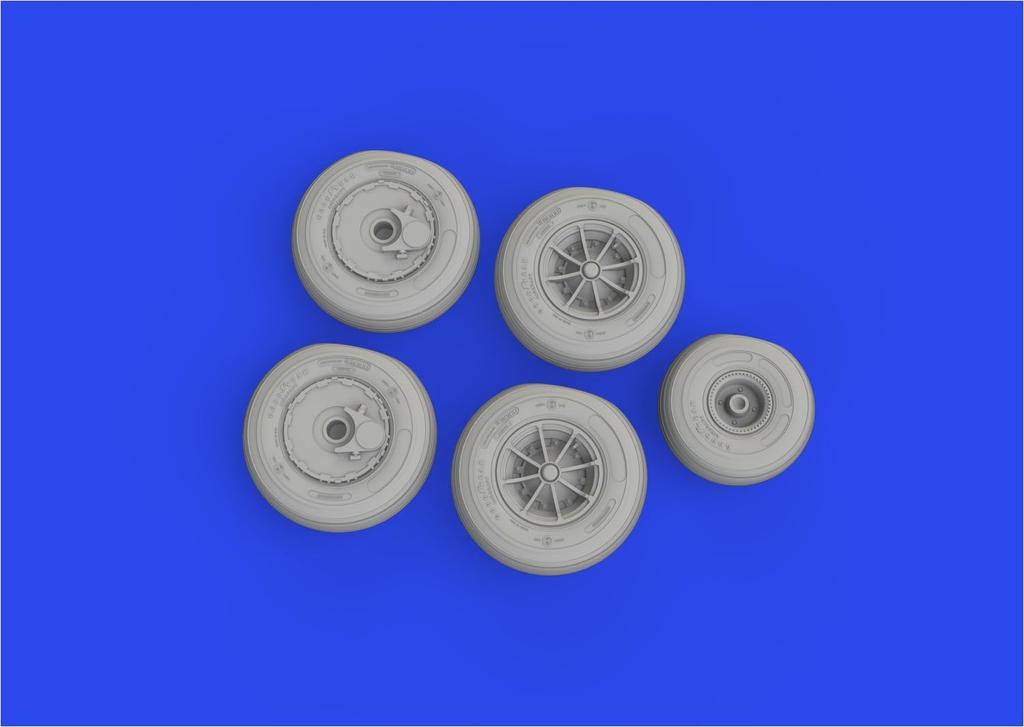 Eduard 1/48 Brassin Westland Sea King Wheels (for Airfix) Plastic Model Kit Parts EDU648930