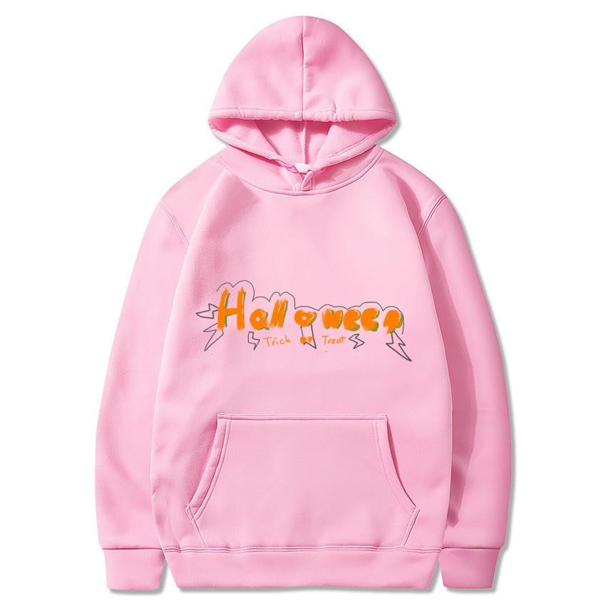 2025 Otoño_Invierno Carta De Halloween Sudadera Con Capucha Estampada Personalizada Sudadera Cálida De Moda Para Hombres Ropa