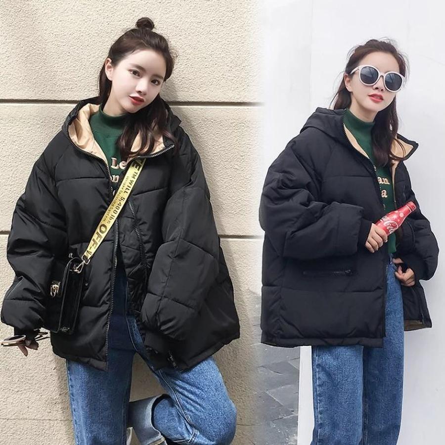 Fall Winter Loose Cotton Jacket Coat Plus Size Student Outfit Thick Puffer Coat Short Down Jacket Warm Winter