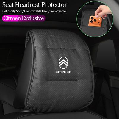 1Pcs Car Seat Headrest Protector Auto Pillow Cover For C6 C4 C3 C2 C1 2CV VTS DS3 DS4 DS5 RD3 Cross Berlingo Xsara Grand