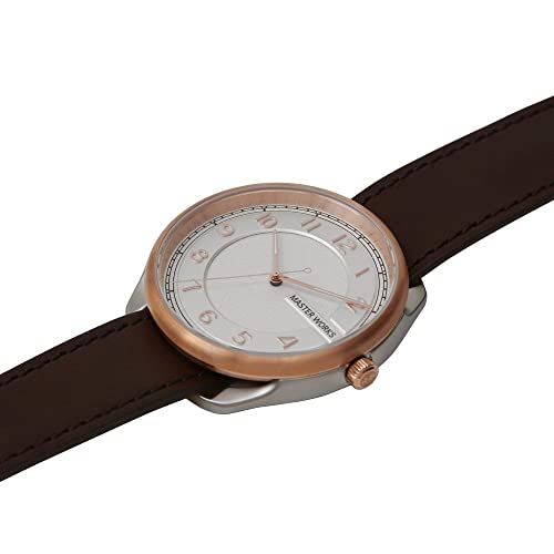 MASTER WORKS Quattro 003 MW06SRS-ECDBO8 Men's Watch, Made In Japan, Quartz Movement, 39mm, Leather Strap