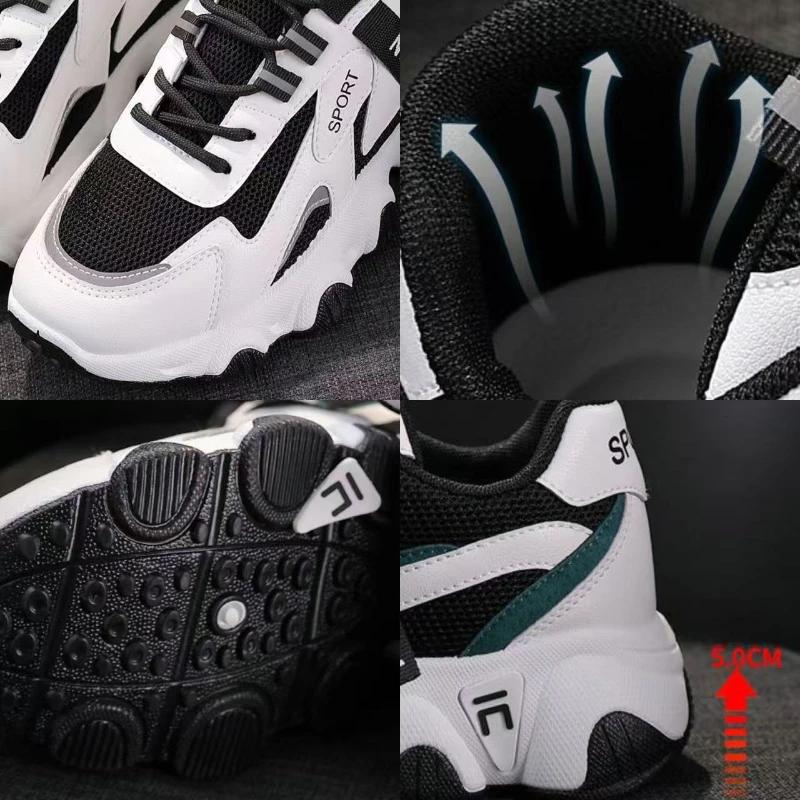 Luxury Womens Sneakers Mesh Platform Shoes Lace Up Female Vulcanized Shoes Height Increase Non Slip Women Shoes 2025 New Zapatos