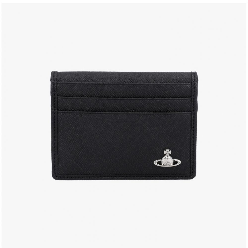 Vivienne Westwood Vegan Bio Green Saffiano Card Wallet N401
