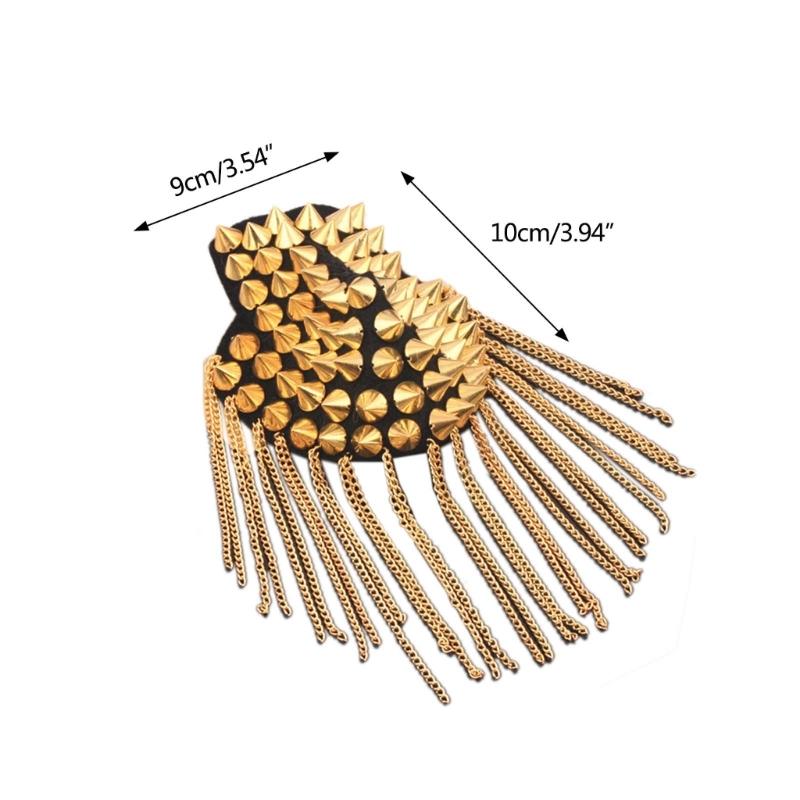 Fringed Shoulder Pads Punk Jewelry Stage Costume Tassels Shoulder Pads