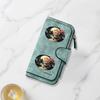 Fashionable Long Wallet with Cherry Blossom Streams Under Full Moon Print Design Eye Catching Multifunctional Portable with Secure Clasp for Daily