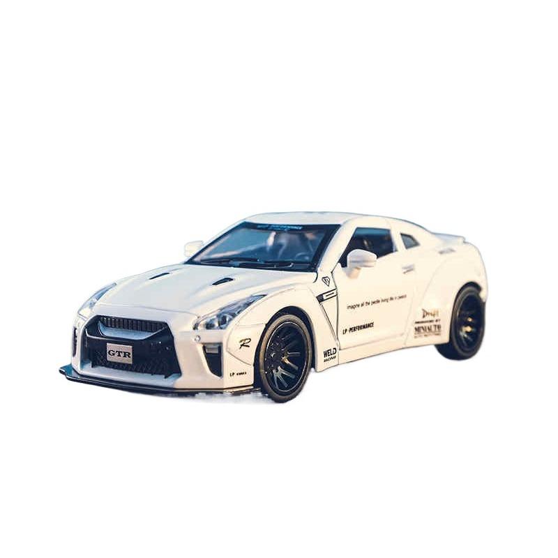 1/32 NISSAN GTR Race Legering Bilmodell Diecasts og leketøy Kjøretøy Lekebiler Gratis frakt Barneleker for barn Gaver Gutteleke