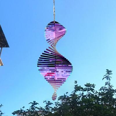 Yousheng Spiral Wind Spinner Decoration Weather-proof Indoor Outdoor Window Garden Yard Porch Metal 3D Wind Chime Hanging Ornament Pendant