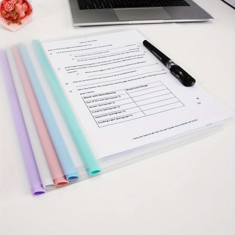 10pcs A4 Size Clear Report Covers with Sliding Bars - PVC Presentation File Folders,Ideal for Business & Office Use