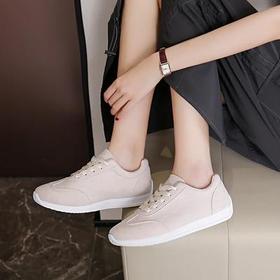 Women's Running Shoes Lightweight Flat Bottom Shock-absorbing Casual Sports Sneakers Plus Size 43 Suede Student Shoes