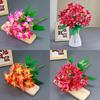 Realistic Lilium Brownie Var Silk Flower Decor For Wedding Home Event And Photo Shoots