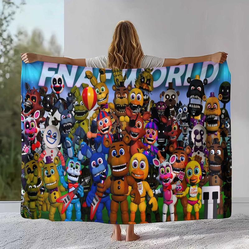 Coperta in Flanella Horror Freddy F-FNAF Games, Coperta in Peluche Calda Ultra Morbida per Casa Camera da Letto Letto Divano Ufficio Campeggio Picnic