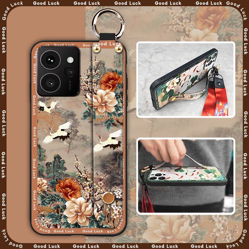 Anti-dust Silicone Phone Case For Nokia HMD Skyline Wrist Strap Durable Ring Kickstand Protective Fashion Back Cover