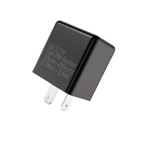 

Реле сигнала поворота мотоцикла Oattun, 2-контактное светодиодное реле Little Cub, энергосберегающее мигающее реле для велосипеда 12 В, 2-контактное реле для мотоциклов, 1 шт. (черный)