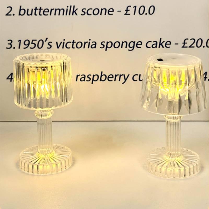 Mini Crystal Ambience Night Light Bedroom Table Lamp Decoration Ornament Props