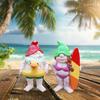 Male and Female Dwarf Surfing Statues, Garden Dwarf Ornaments, Courtyard Lawn Decoration Resin Handicrafts