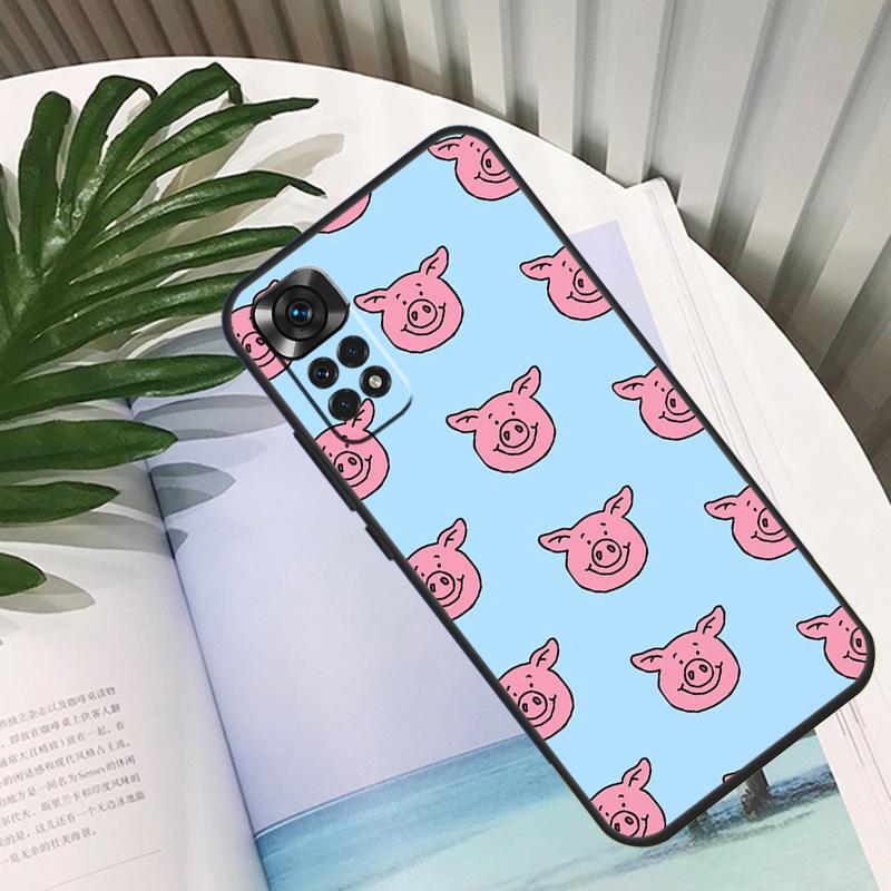 Cute Pink Pig Funda For Xiaomi Redmi Note 14 10 11 12 13 15 Pro Plus Case For Redmi 15 15C 14C 12C 10C 13C