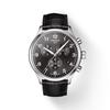 Lederarmband schwarzes Zifferblatt Herren Modeuhr T116.617.16.057.00