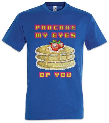 Pancake My Eyes of You T-Shirt Pixel Retro 8 16 Bit Geek Nerd  Fun Pancakes