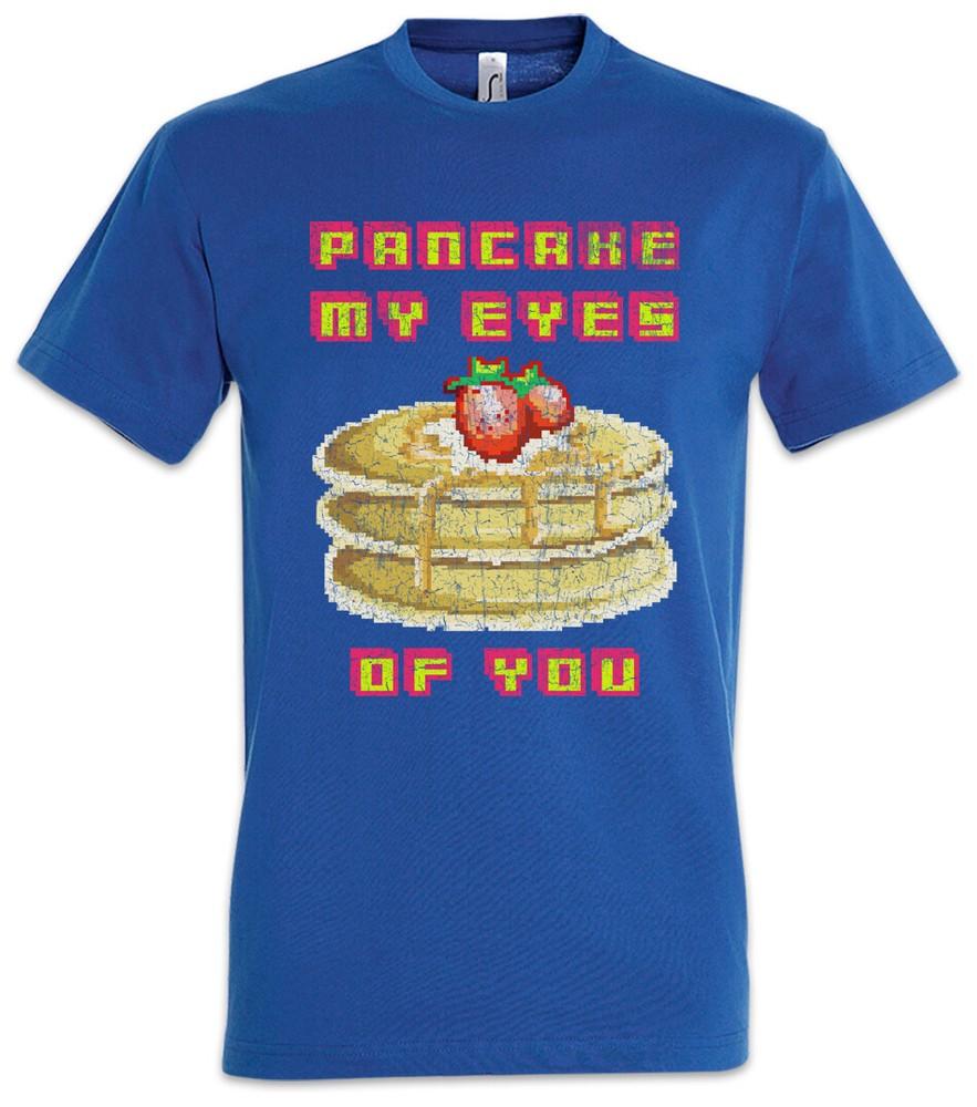 

Pancake My Eyes of You T-Shirt Pixel Retro 8 16 Bit Geek Nerd Fun Pancakes 4XL