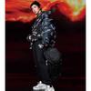 Li-Ning Letter Print Reflective Loose Down Jacket Men Outerwear Black AYMR307-4