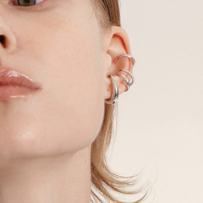 LUNNE Silver 925 Arc Ear Cuff #LSE98