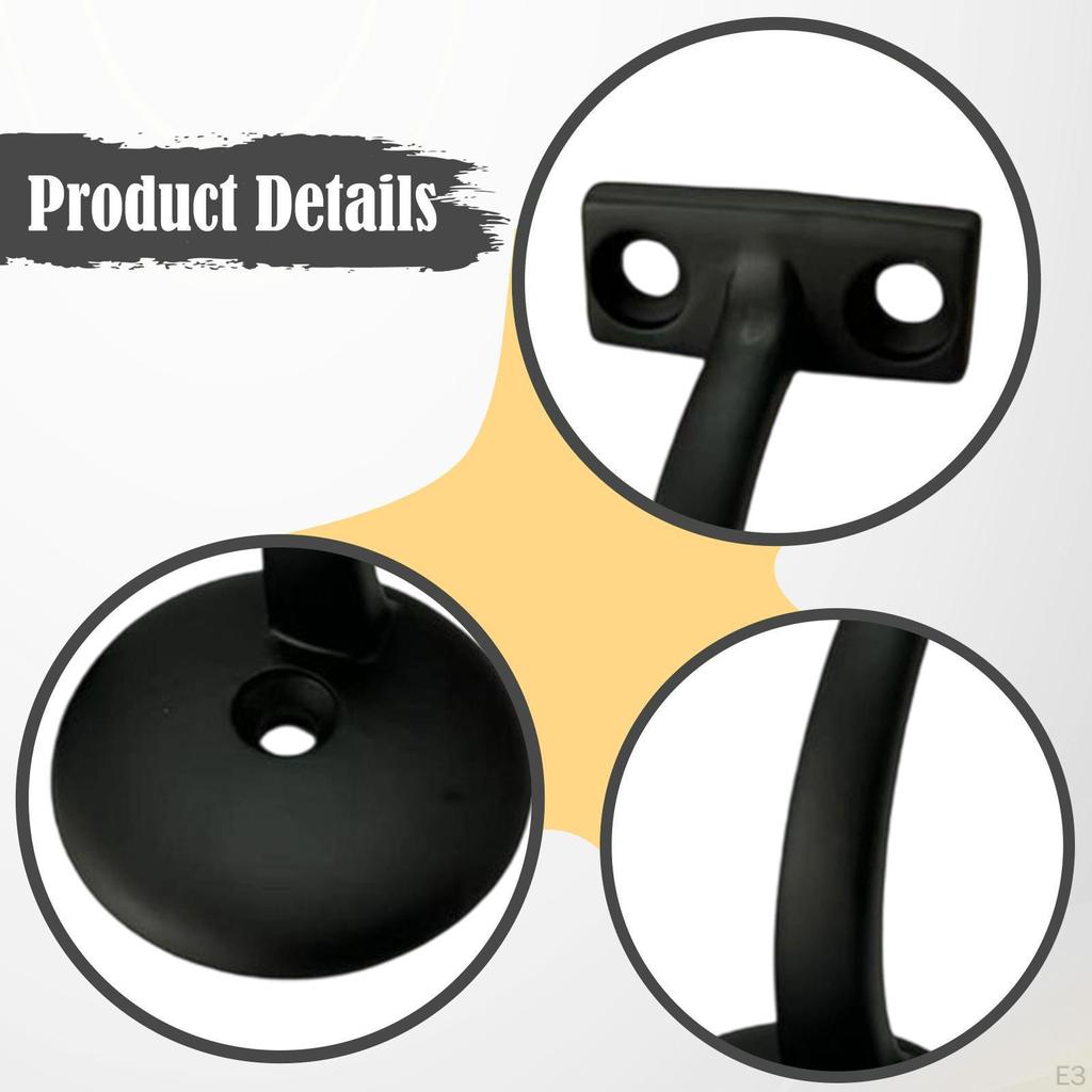 Hand Rail Bracket, Heavy Duty Stair Support for Home or Office Stairways Handrail, Indoor Outdoor