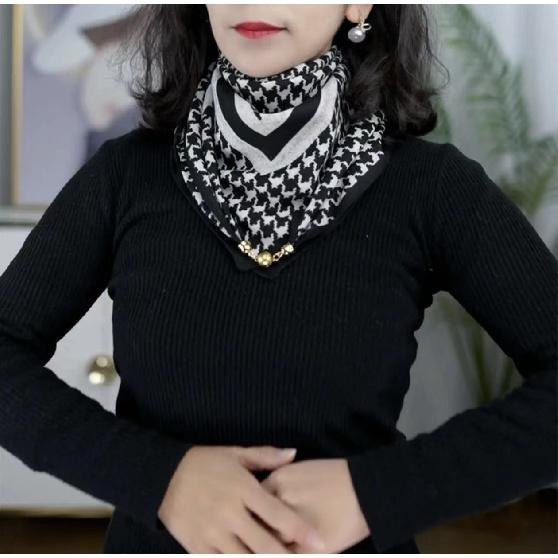 65 Módní styl Bavlna a konopí Malý čtvercový šátek Pro Dámské Profesionální Dekorace Šátek Dvojí použití Šátek Svrchní oblečení Jarní a Podzimní šátek