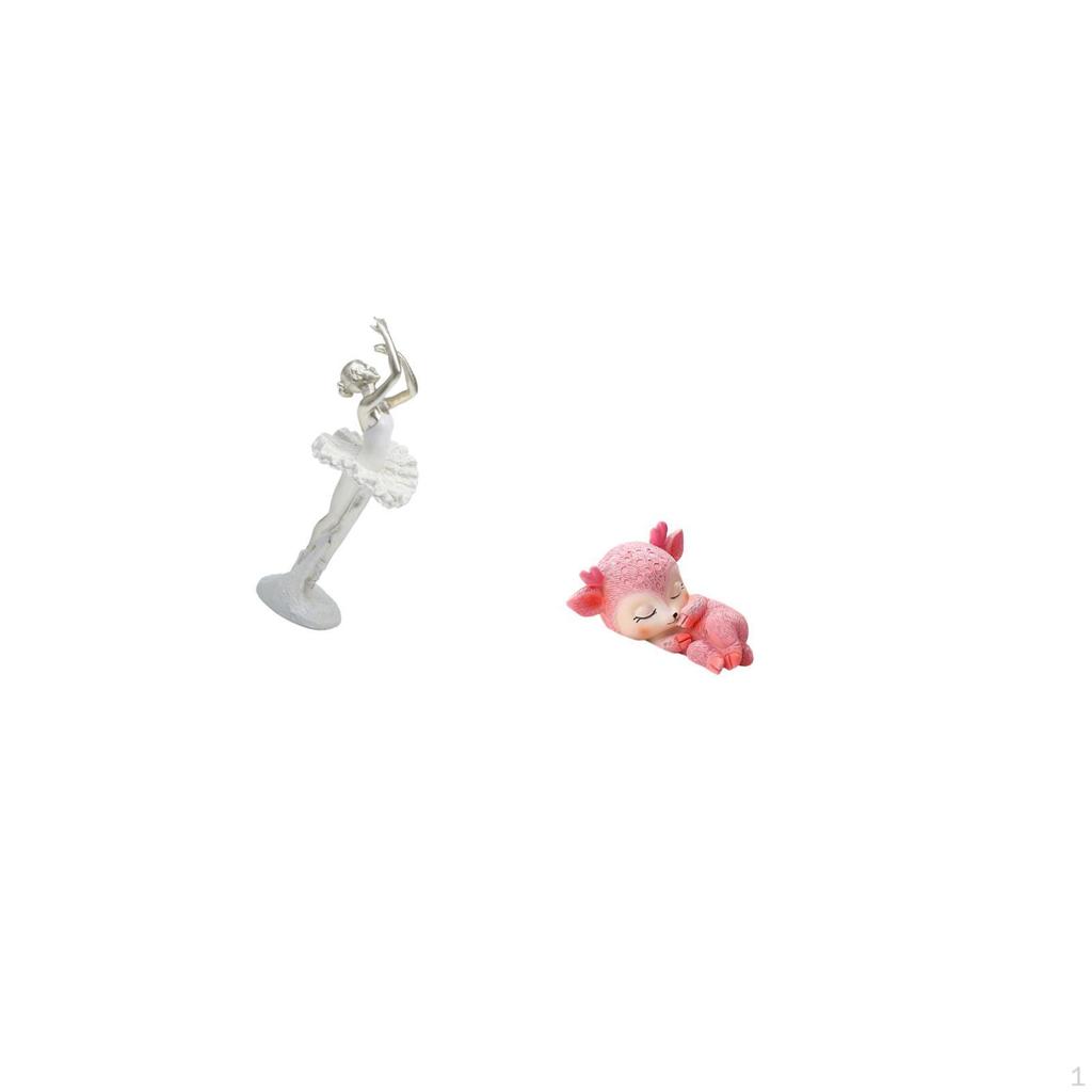 Modern Dancing Deer Ballerina Figurine Creative Art Sculpture for Bedroom Office Entrance Tabletop