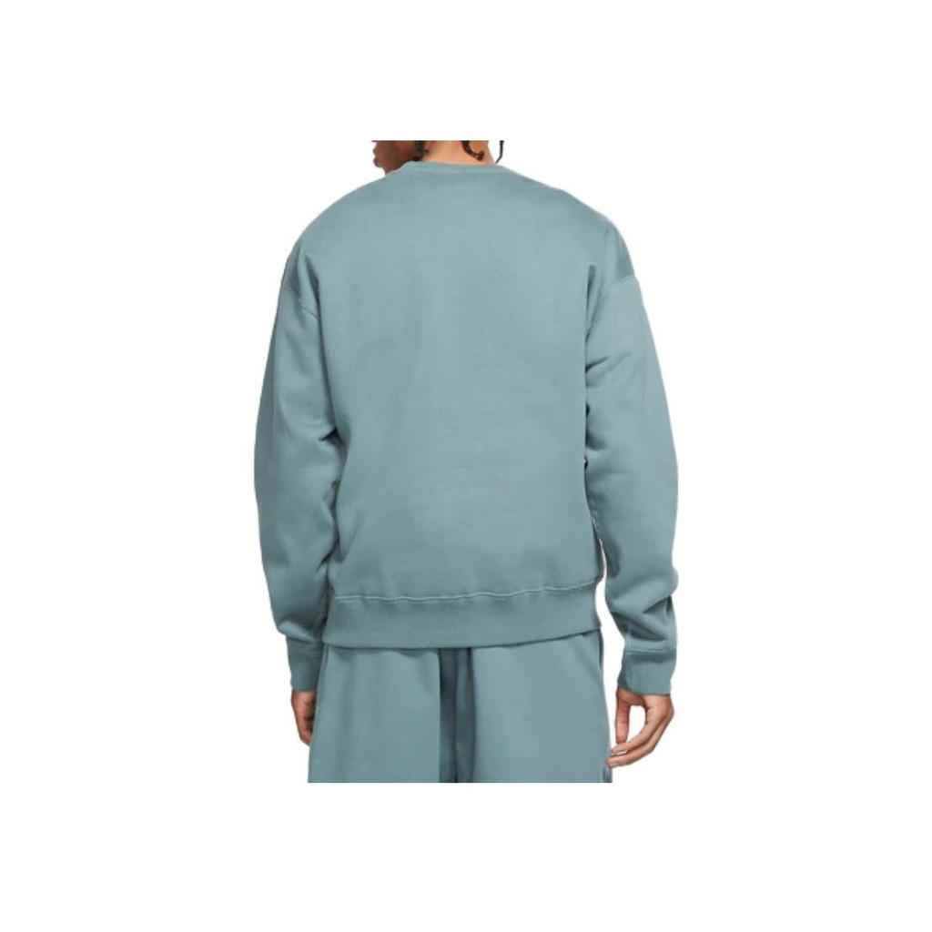 Nike Logo Print Crewneck Long Sleeve Sweatshirt Men Sweatshirt Blue-Green CV0554-387