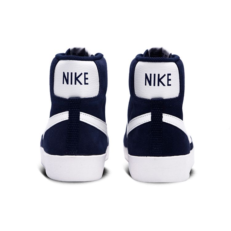 Nike Blazer Vintage Wildleder Rutschfest Leicht Mid Top Skateschuhe Damen Sneaker Marineblau Weiß AV9376-400