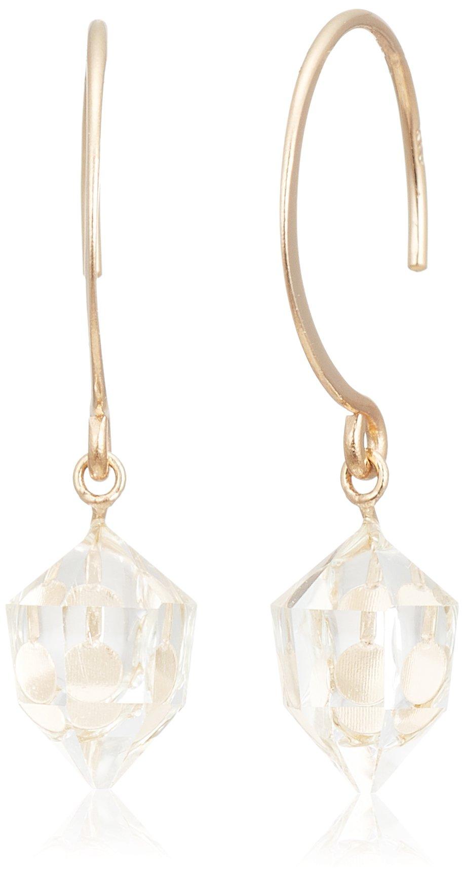 

[Official] ESTELLE Women s Hook Earrings, 10K Yellow Gold with Quartz, 0222-5874-0019-0000