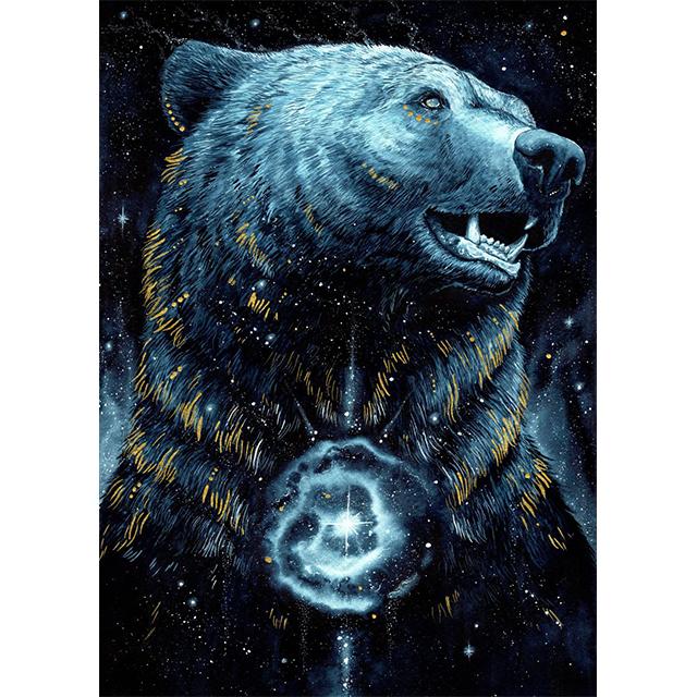 Animal Dark Beast Wolf Tiger Lion Bear Prints Poster Canvas Painting Modern Wall Art Pictures For Living Room Bedroom Home Decor