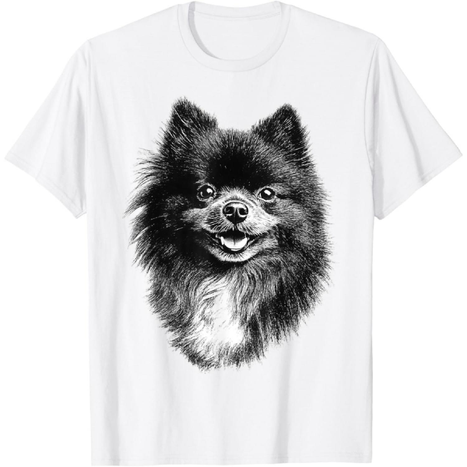 Pomeranian Dog Graphic Pet Artwork Pomeranian T-Shirt(1) S